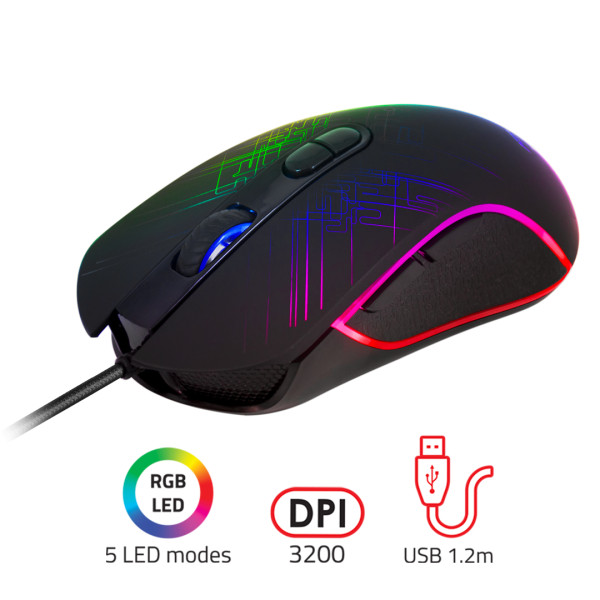 Souris Filaire Gaming Gta 230 Led 3200 Dpi - Advance pas cher