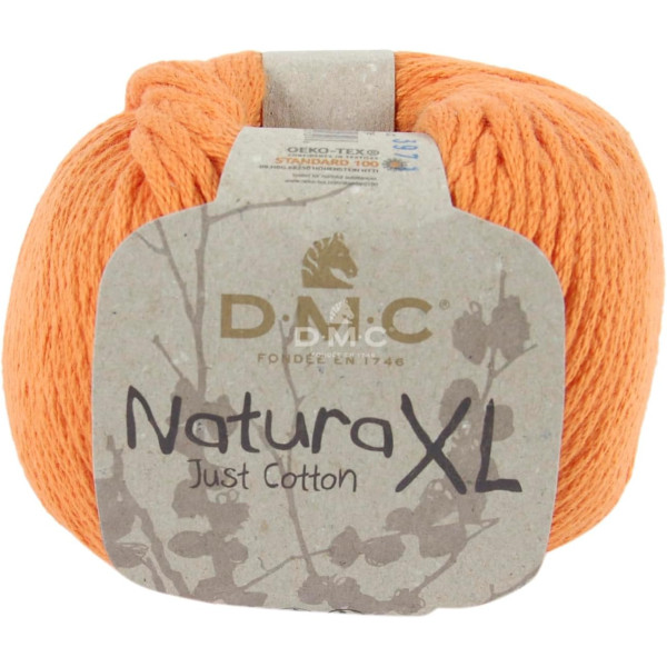 photo - Pelote - 100% coton peigné - Orange - Très épais - DMC - Natura XL - Tricot - Crochet