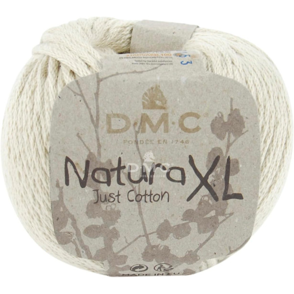 photo - Pelote - 100% coton peigné - Crème - Très épais - DMC - Natura XL - Tricot - Crochet