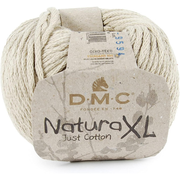 photo - Pelote - 100% coton peigné - Sable - Très épais - DMC - Natura XL - Tricot - Crochet