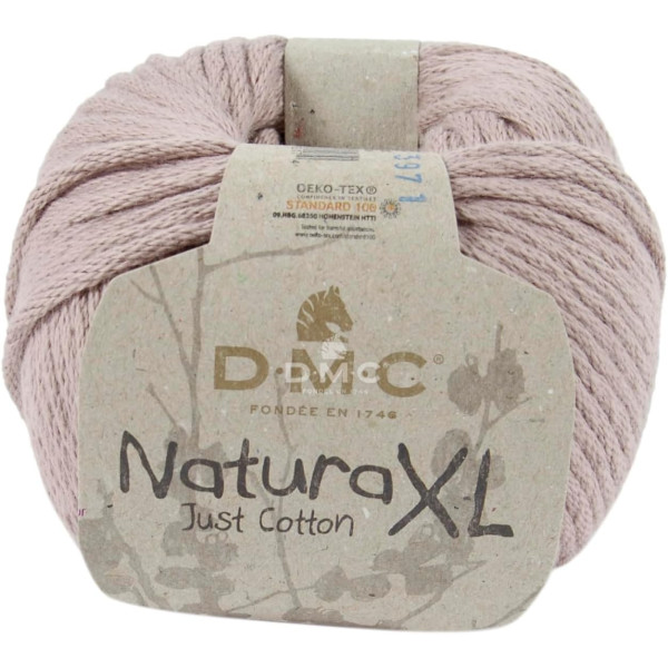 photo - Pelote - 100% coton peigné - Mauve - Très épais - DMC - Natura XL - Tricot - Crochet