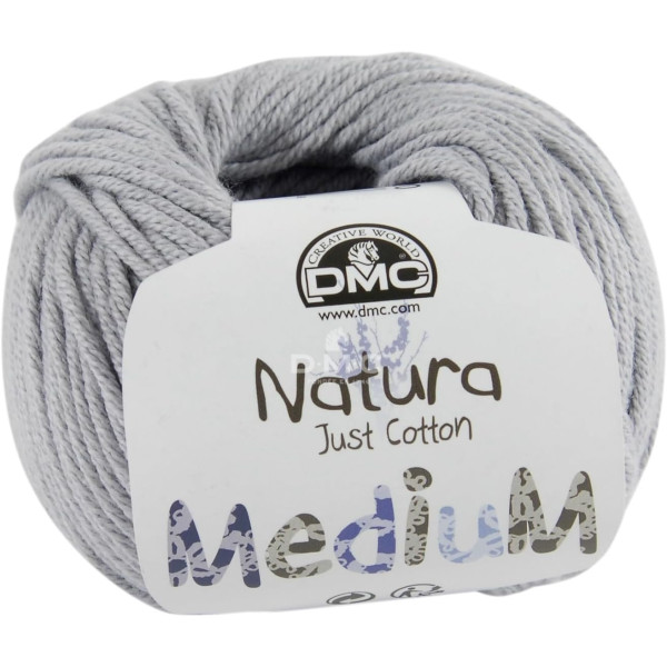 photo-Pelote - 100% coton - Gris - Epais - DMC - Natura Médium - Tricot - Crochet