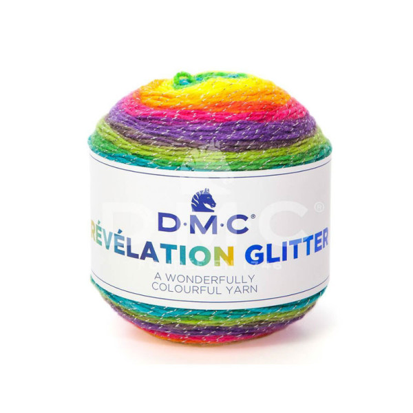 photo - Pelote de laine - DMC - Révélation glitter - Laine, acrylique, polyester - Tricot - Crochet