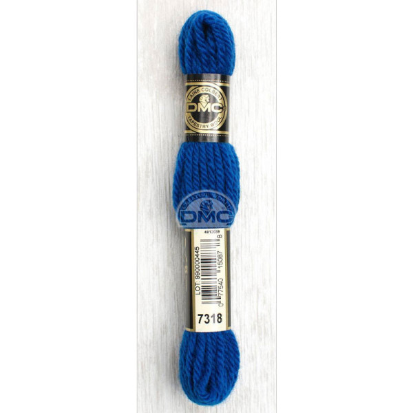 photo-Fil de laine - DMC - Laine Colbert - 100% laine - Bleu océan - 7318 - Canevas