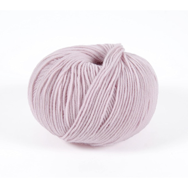 Pelote de laine - 100% mérinos - Rose pâle - DMC - Woolly - Tricot - Crochet