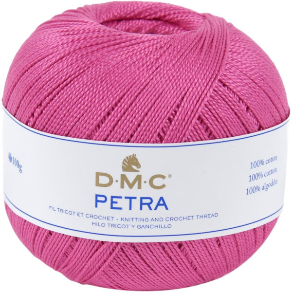 photo-Pelote de laine - 100% coton - Rose - 53805 - DMC - Petra - Longues fibres