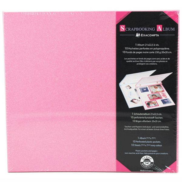 Album Scrapbooking 21 X 22.5Cm Rose - Exacompta pas cher