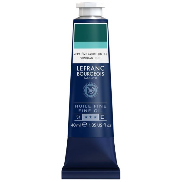 photo-Peinture à l'huile - Fine - Vert émeraude - 529 - Lefranc Bourgeois - 40ml