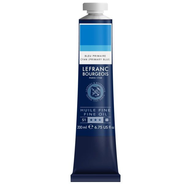 photo-Peinture à l'huile - Fine - Bleu primaire - 063 - Lefranc Bourgeois - 200ml