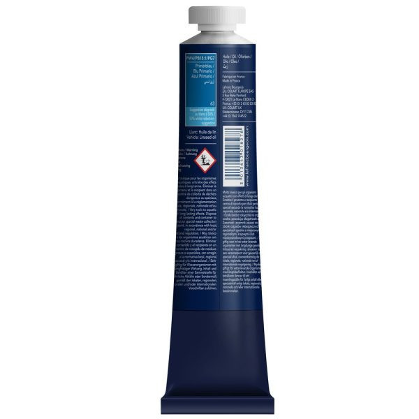 Peinture à l'huile - Fine - Bleu primaire - 063 - Lefranc Bourgeois - 200ml