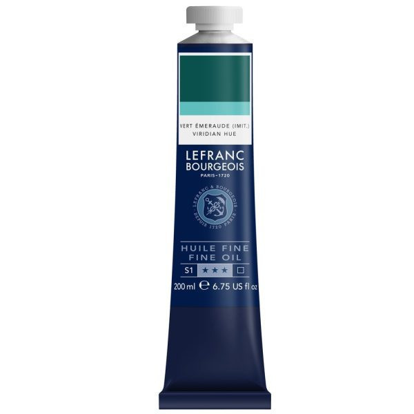 photo-Peinture à l'huile - Fine - Vert émeraude - 529 - Lefranc Bourgeois - 200ml