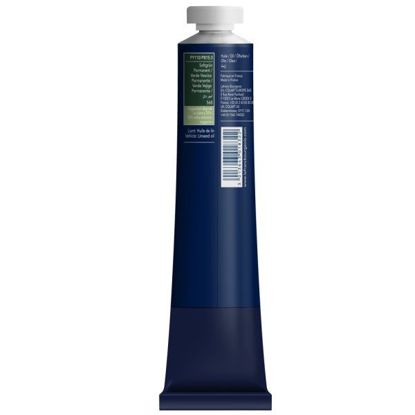 Peinture à l'huile - Fine - Vert de vessie permanent - 568 - Lefranc Bourgeois - 200ml
