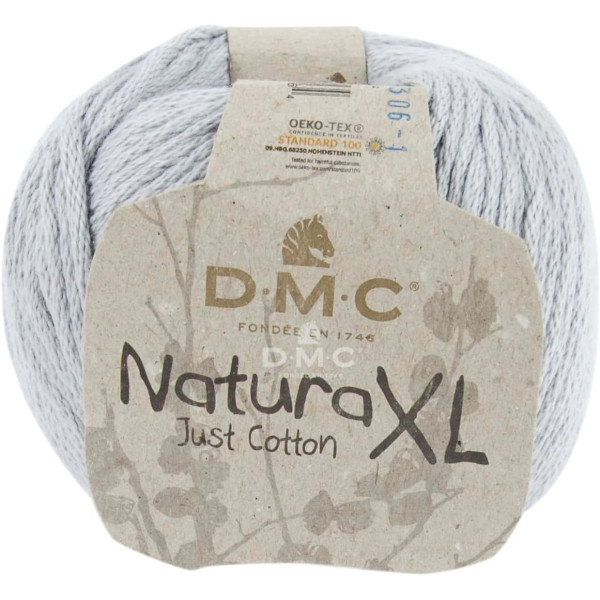 photo - Pelote - 100% coton peigné - Gris - NX12 - Très épais - DMC - Natura XL - Tricot - Crochet