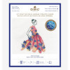 photo - Kit point de croix - Fête en rose - Toile imprimé, fils, aiguilles - DMC