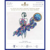 photo - Kit point de croix - Danseuse tutu bleu - Toile imprimé, fils, aiguilles - DMC