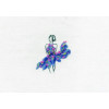 Kit point de croix - Danseuse tutu bleu - Toile imprimé, fils, aiguilles - DMC