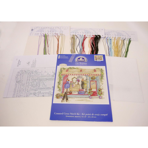 Canevas - Point de croix - Niveau confirmé - Chic boutique - DMC - Toile + fils