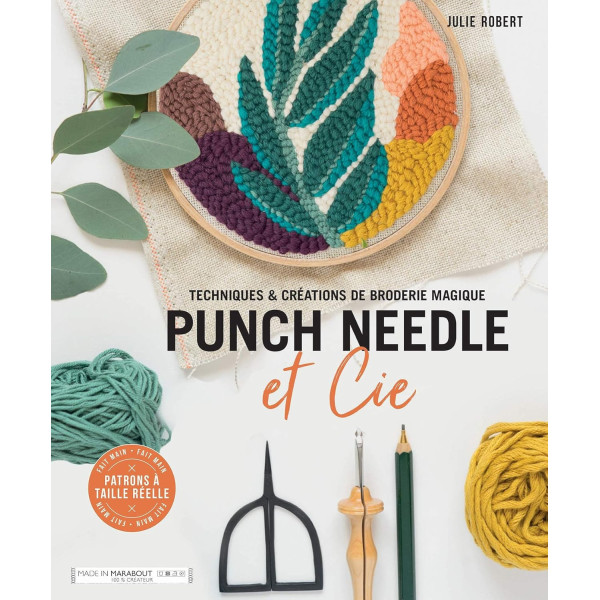 photo - Livre - Punch needle et cie - Technique - Créations de broderie - Patrons inclus