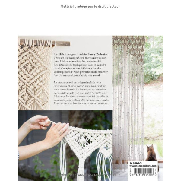 Livre - Macramé - 20 modèles pour la déco - Photos + pas-à-pas - Fanny Zedenius