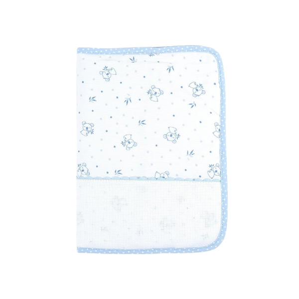 photo-Protège carnet de santé - A broder - Bleu/motif koala - 25x18cm - Bébé - Naissance