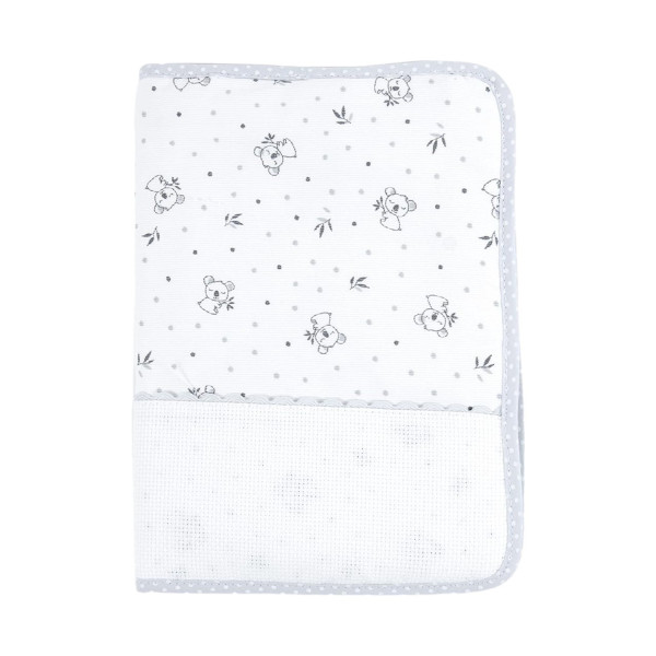 photo - Protège carnet de santé - A broder - Gris/motif koala - 25x18cm - Bébé - Naissance