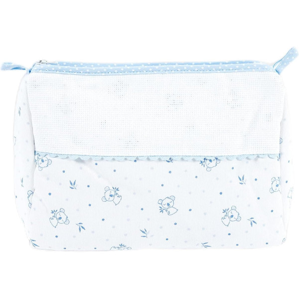 photo - Trousse de toilette - A broder - Bleu/motif koala - 24x18cm - Bébé - Naissance
