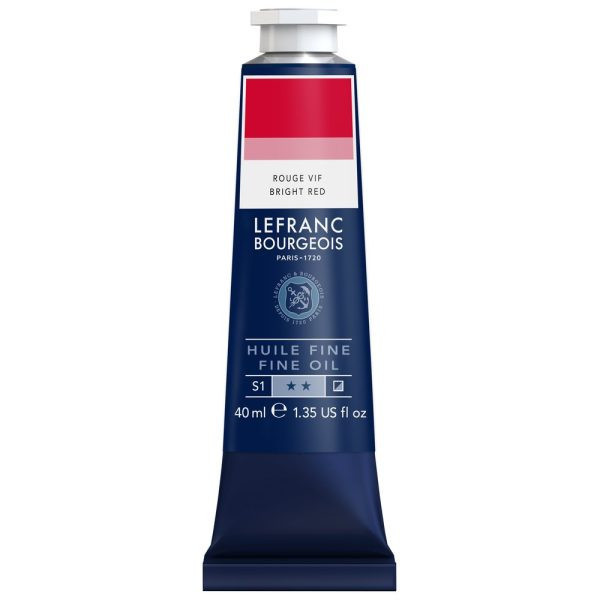 photo-Peinture à l'huile - Fine - Rouge vif - 396 - Lefranc Bourgeois - 40ml
