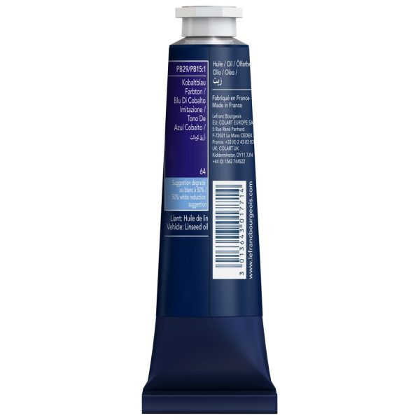 Peinture à l'huile - Fine - Bleu de cobalt imitation - 064 - Lefranc Bourgeois - 40ml