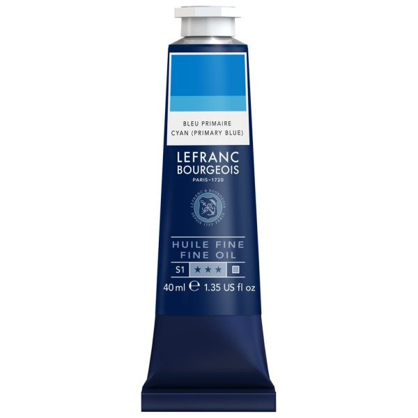 photo-Peinture à l'huile - Fine - Bleu primaire - 063 - Lefranc Bourgeois - 40ml