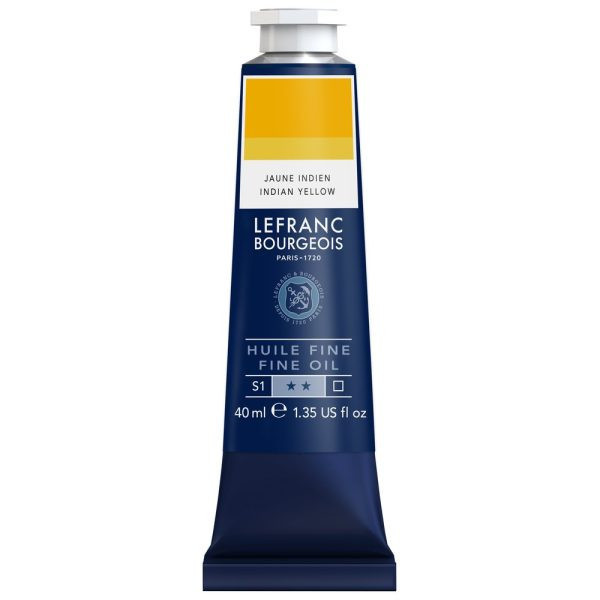 photo-Peinture à l'huile - Fine - Jaune indien - 212 - Lefranc Bourgeois - 40ml
