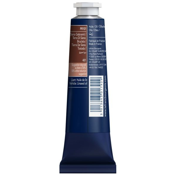 Peinture à l'huile - Fine - Terre de sienne brûlée - 481 - Lefranc Bourgeois - 40ml