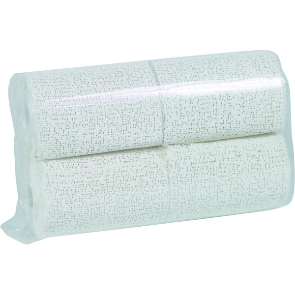 Bandes plâtrées - Blanc - Imprégnées de plâtres - Modelage - Loisirs créatifs - 4 pièces