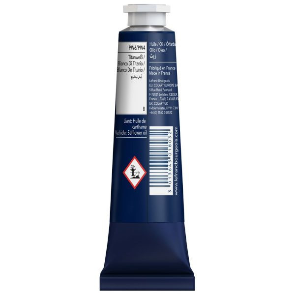 Peinture à l'huile - Fine - Blanc de titane - 008 - Lefranc Bourgeois - 40ml