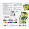 Peinture acrylique - Coffret 12 couleurs + toile 20x25cm + palette + pinceaux - Faber-Castell