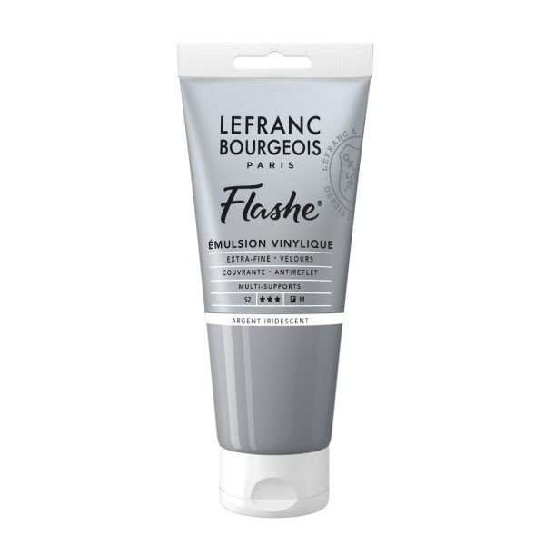 photo - Peinture vinylique - Flashe - Argent iridescent - 832 - Lefranc Bourgeois - 80ml