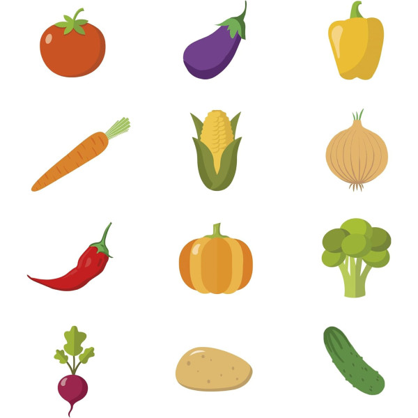 photo - Rouleau de gommettes rondes - 20 mm - Motif légumes - Apli