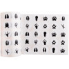 Rouleau de gommettes rondes - 20 mm - Motif empreintes d'animaux - Apli