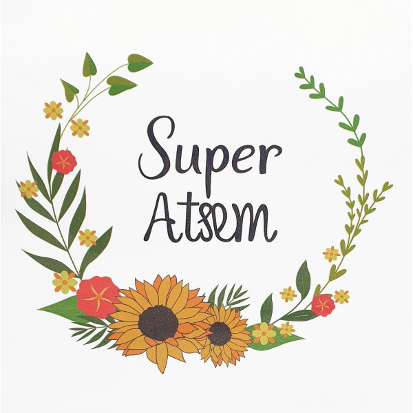 photo - Stickers pour tissus - Super Atsem - Thermocollant - 17x17cm - Loisirs créatifs