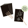 Feuilles de papier à gratter - Noir - Brille dans le noir - A4 - 8 cartes + bâtonnets