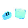 Taille-crayons - 2 trous - Avec réservoir plastique - Bleu - Pour l'école