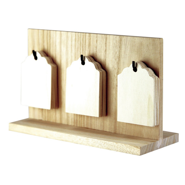 photo - Calendrier perpétuel - Bois - A décorer et personnaliser - 20x12,5x8cm - Loisirs créatifs