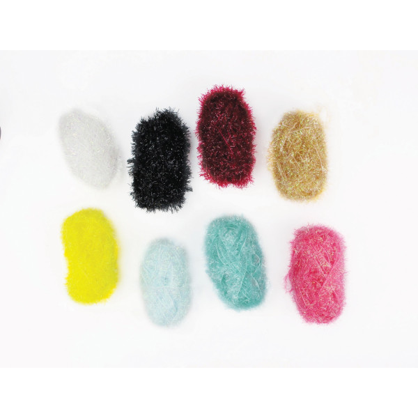 photo - Mini pelotes de laine abrasive - Pour fabriquer des éponges - 2 crochets inclus