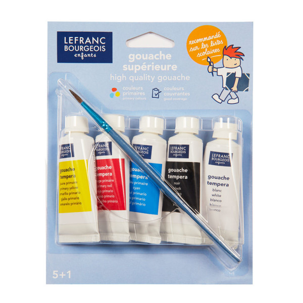 Pinceaux Paillettés Lefranc Bourgeois – Lot De 8, Pointe Ferme, Pour Gouache Acrylique Aquarelle, Dès 4 Ans, Lavage Facile