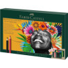 photo-Coffret - Crayons couleur Polychromos + Pitt Graphite Matt - Faber-Castell - 50 pièces