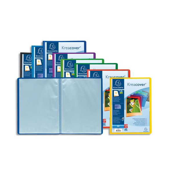 Porte Vues 60 Vues Personnalisable Kreacover Exacompta pas cher