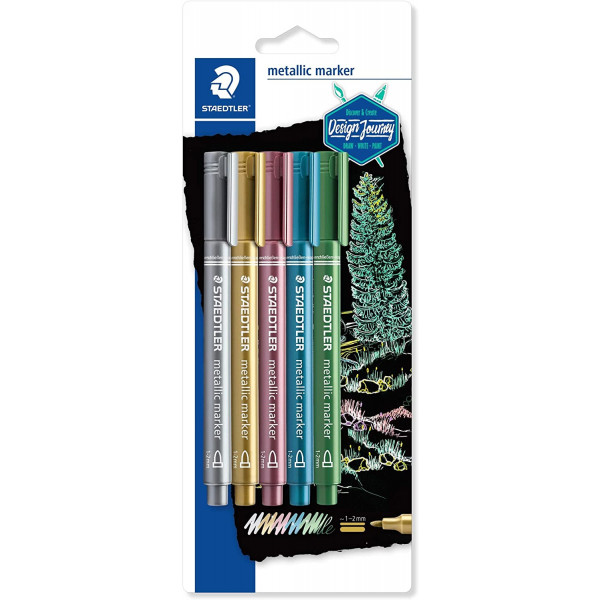 Etui 5 Feutres Staedtler Metallic Marker pas cher