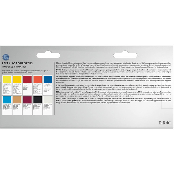 Set Gouache Doubles Primaires Linel 10 X 14Ml - L&B | à seulement 42,99 €