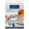 photo - Crayons fusain + taille-crayons + estompe + gomme mie de pain - Faber-Castell - Goldfaber