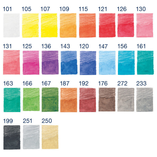 Crayons de couleur - Aquarellable - Faber-Castell - Goldfaber - 27 pièces + trousse + accessoires