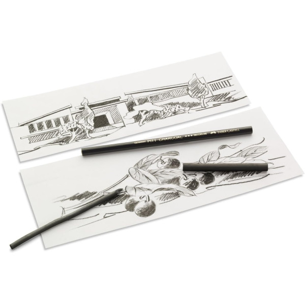 Fusains - Naturel - 20 bâtonnets - Beaux-arts - Dessin - 6-11mm - Faber-Castell